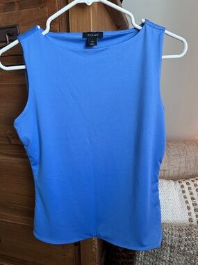 Halogen Blue Sleeveless Shell Tank